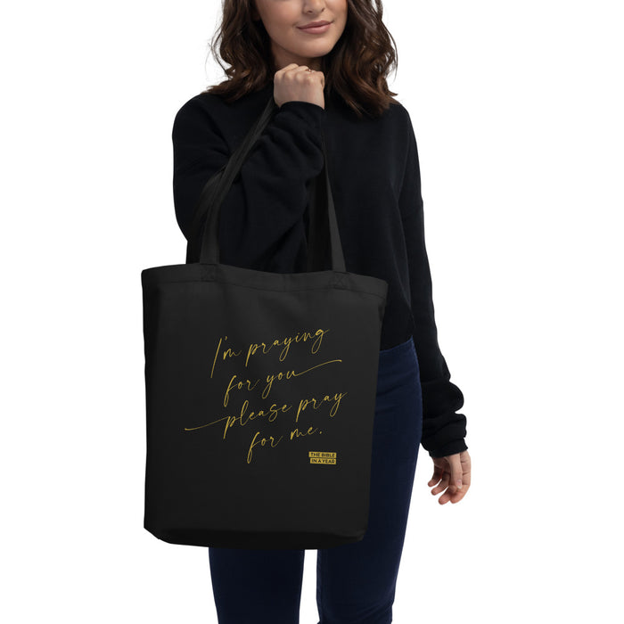 "Pray for Me" Bible in a Year Tote Bag