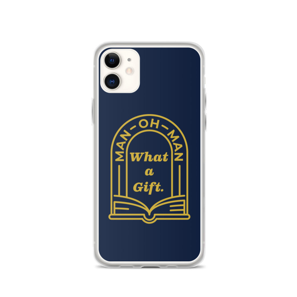 Man-oh-Man Bible in a Year iPhone Case â Navy