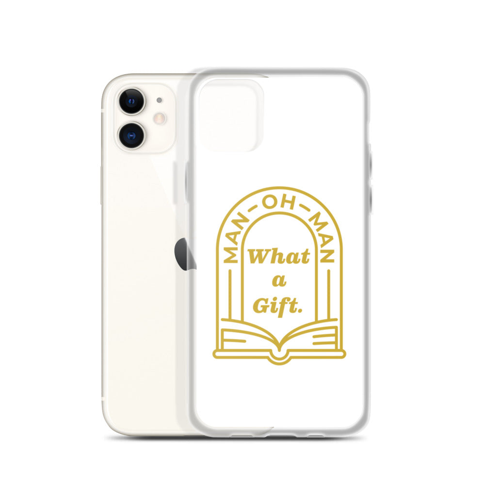 Man-oh-Man Bible in a Year iPhone Case - White