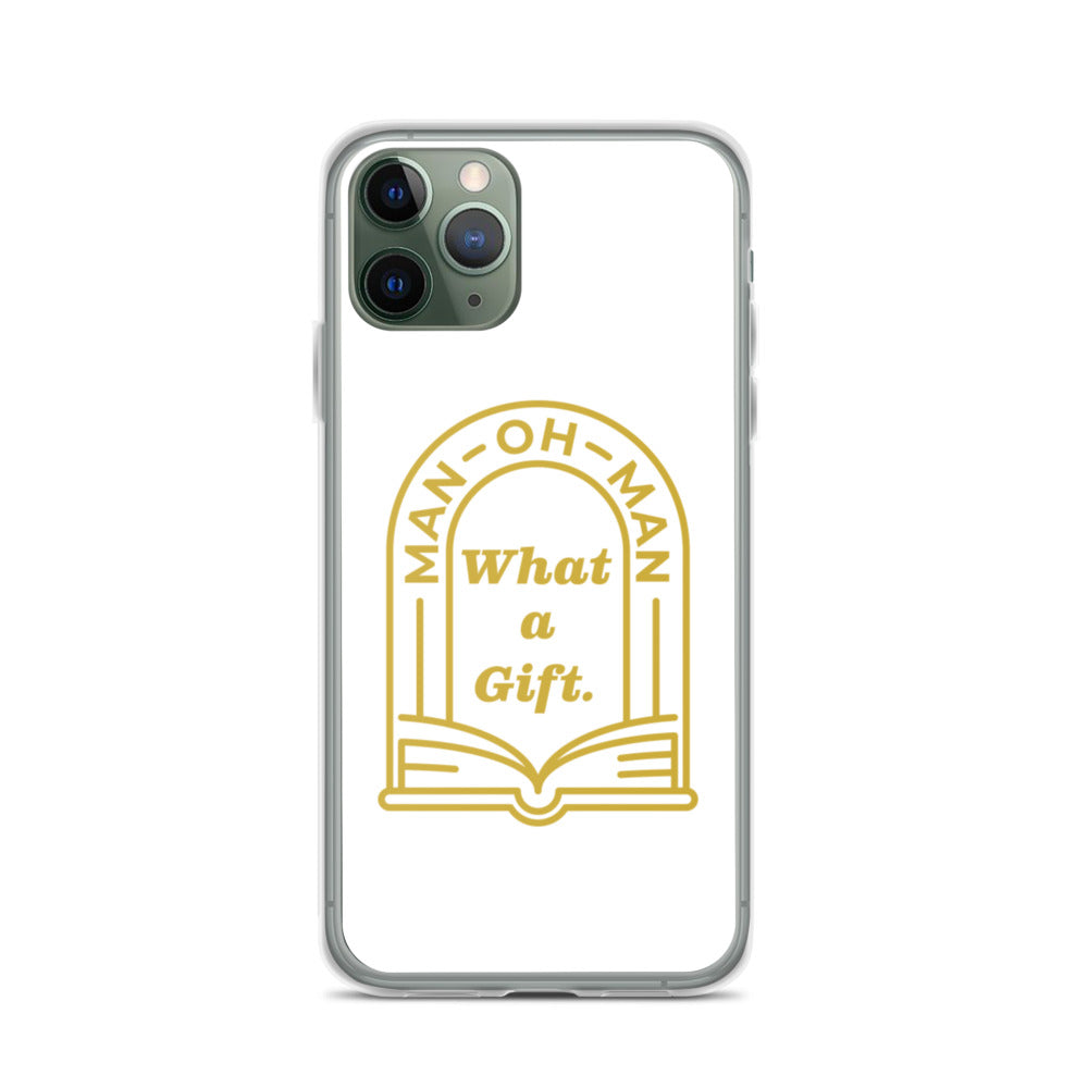 Man-oh-Man Bible in a Year iPhone Case â_x0080__x0093_ White