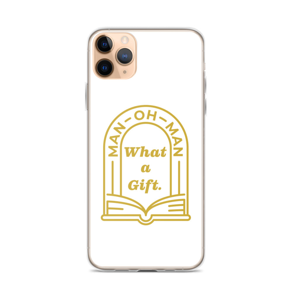 Man-oh-Man Bible in a Year iPhone Case - White