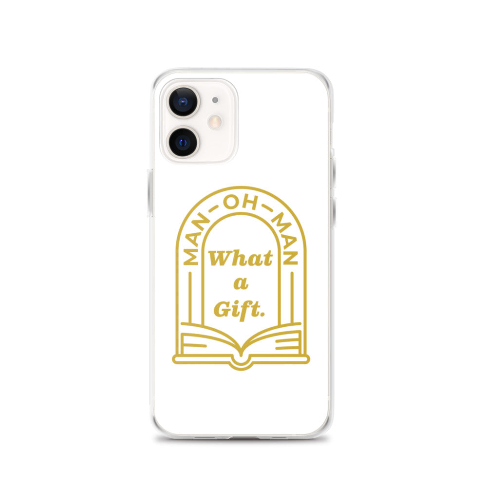 Man-oh-Man Bible in a Year iPhone Case â_x0080__x0093_ White