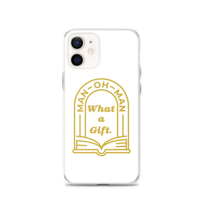 Man-oh-Man Bible in a Year iPhone Case - White