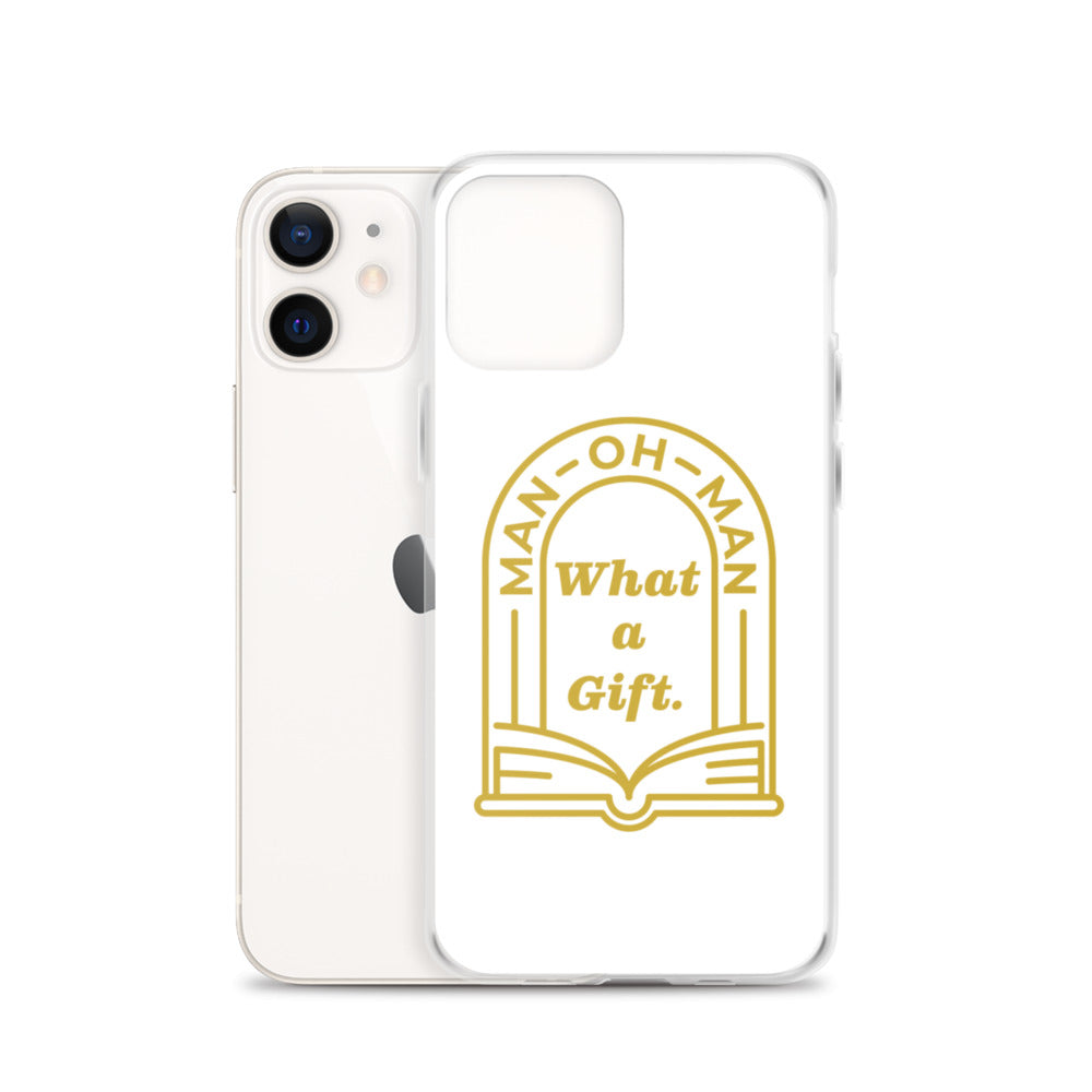 Man-oh-Man Bible in a Year iPhone Case â_x0080__x0093_ White