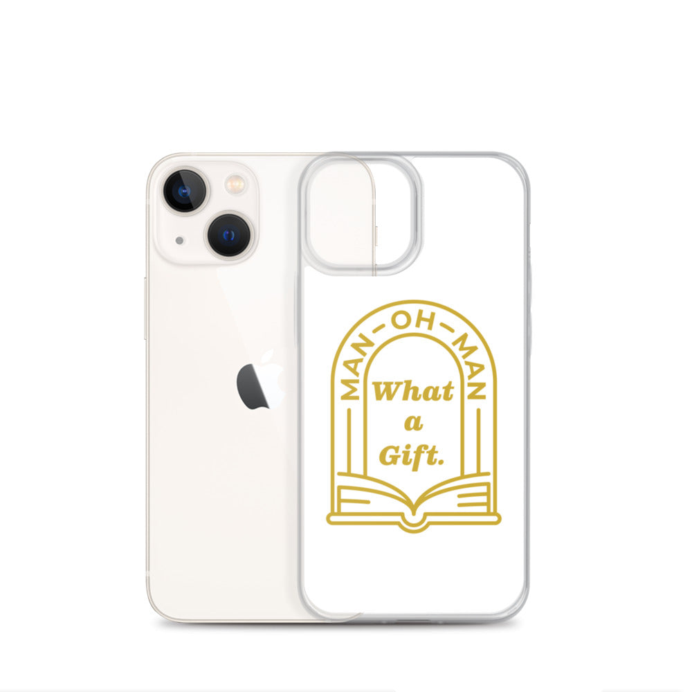 Man-oh-Man Bible in a Year iPhone Case â_x0080__x0093_ White