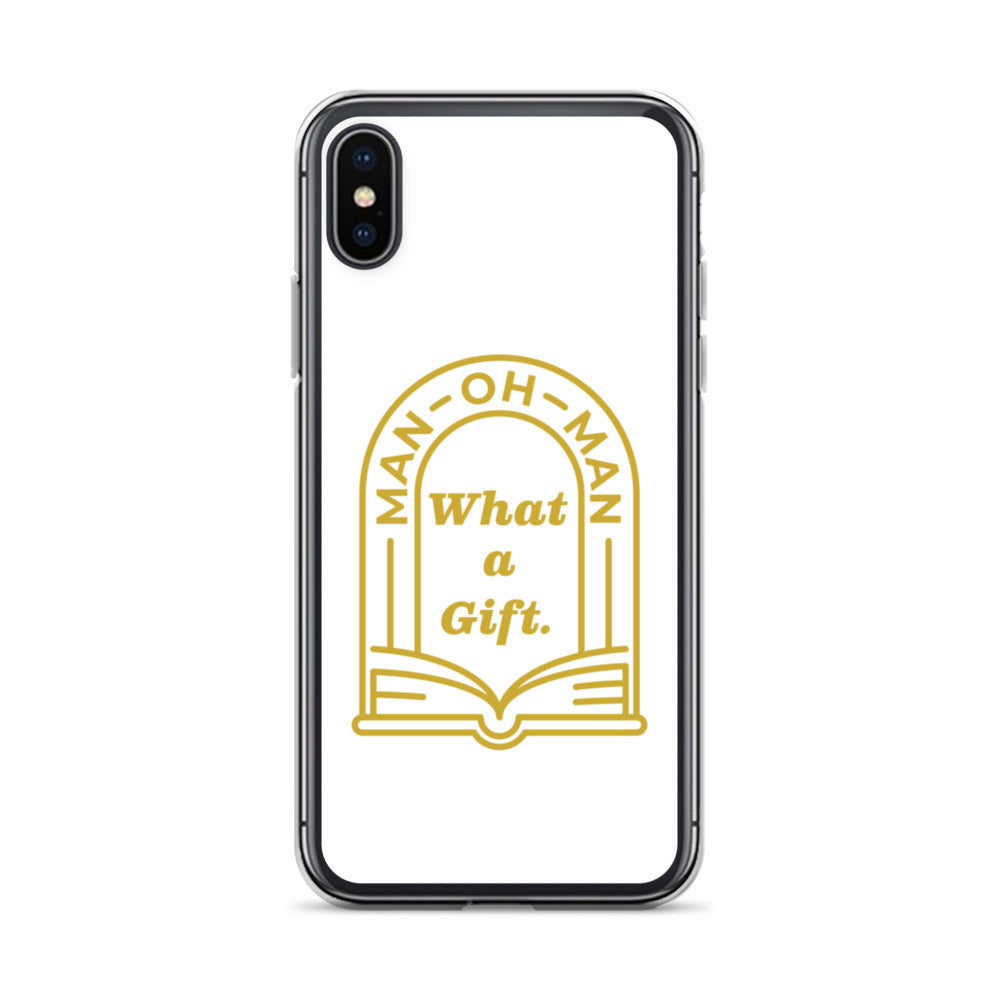 Man-oh-Man Bible in a Year iPhone Case - White