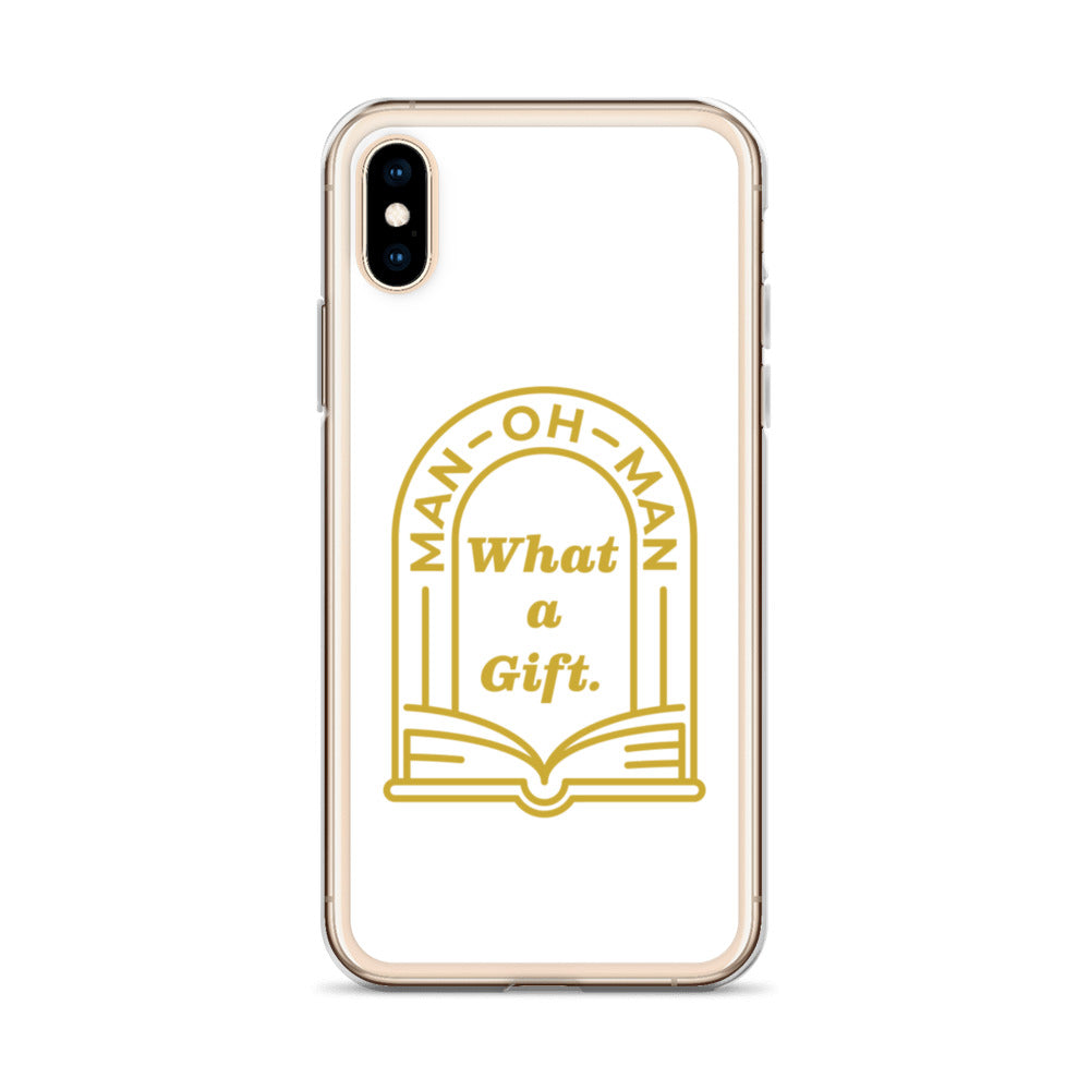 Man-oh-Man Bible in a Year iPhone Case - White