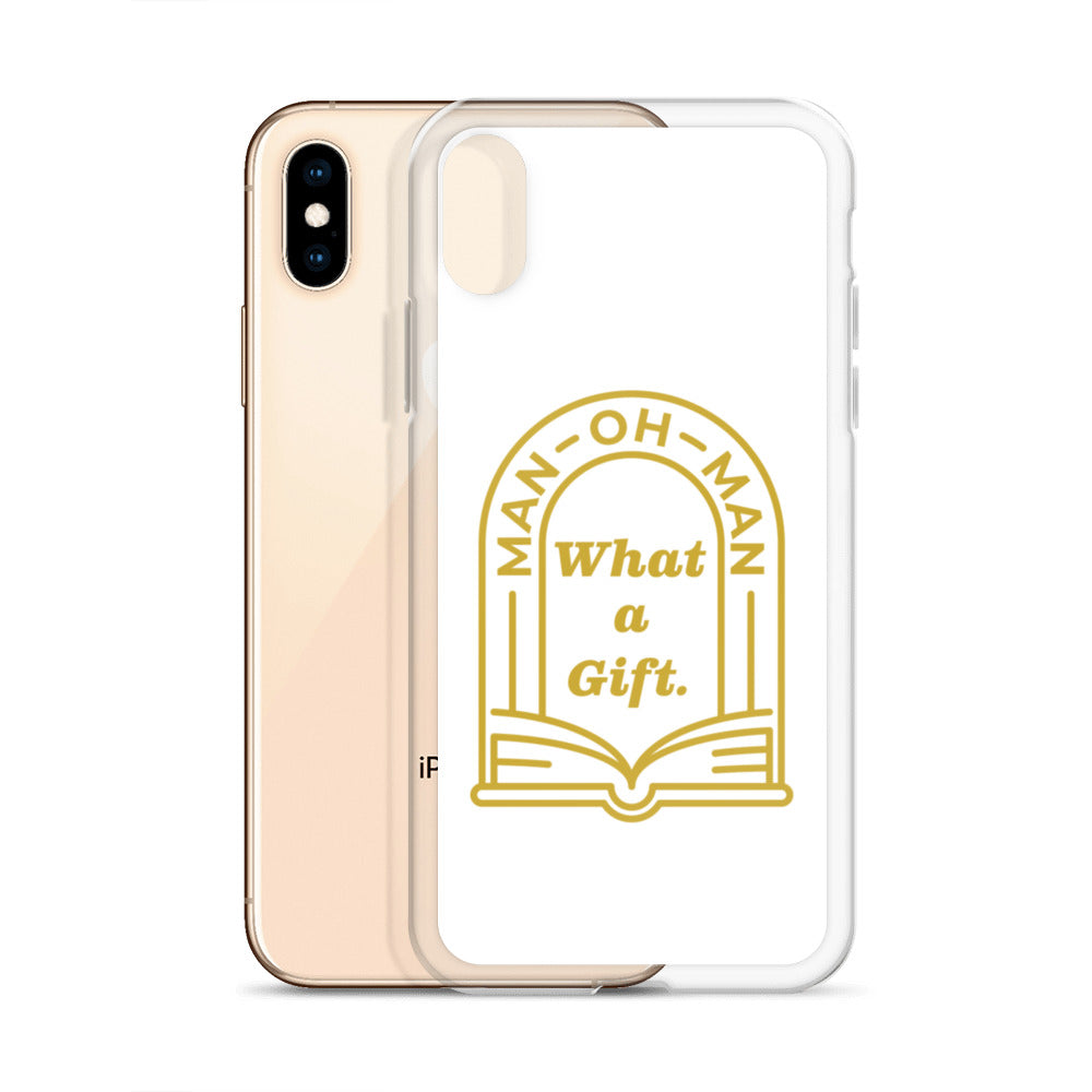 Man-oh-Man Bible in a Year iPhone Case â_x0080__x0093_ White