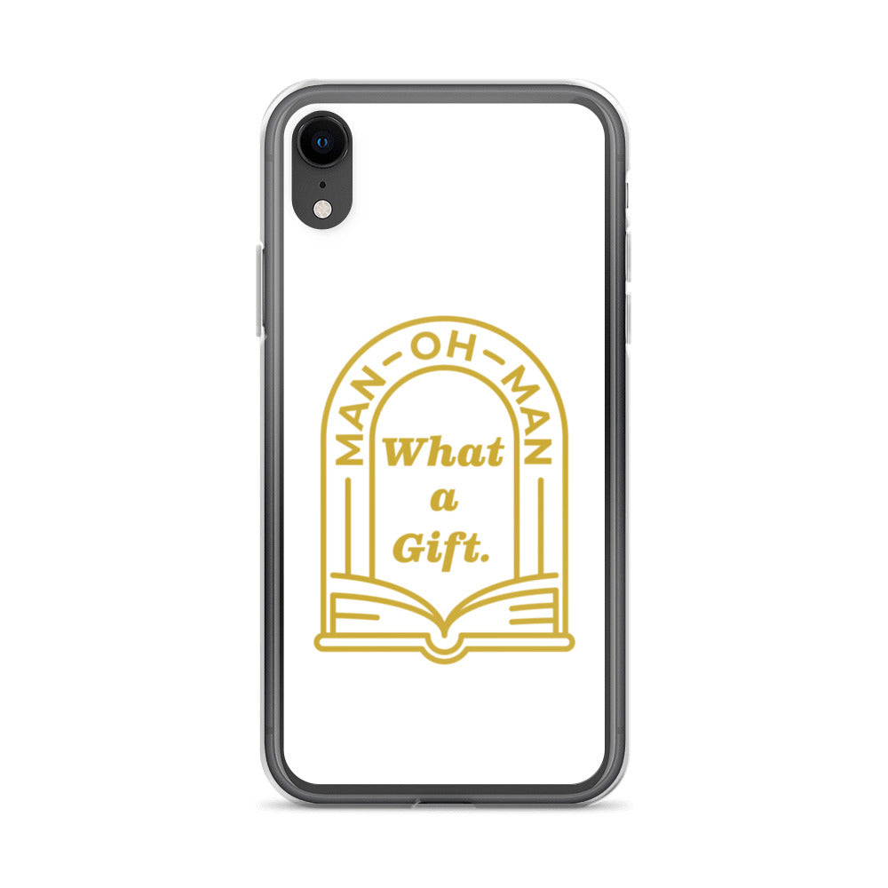 Man-oh-Man Bible in a Year iPhone Case â_x0080__x0093_ White