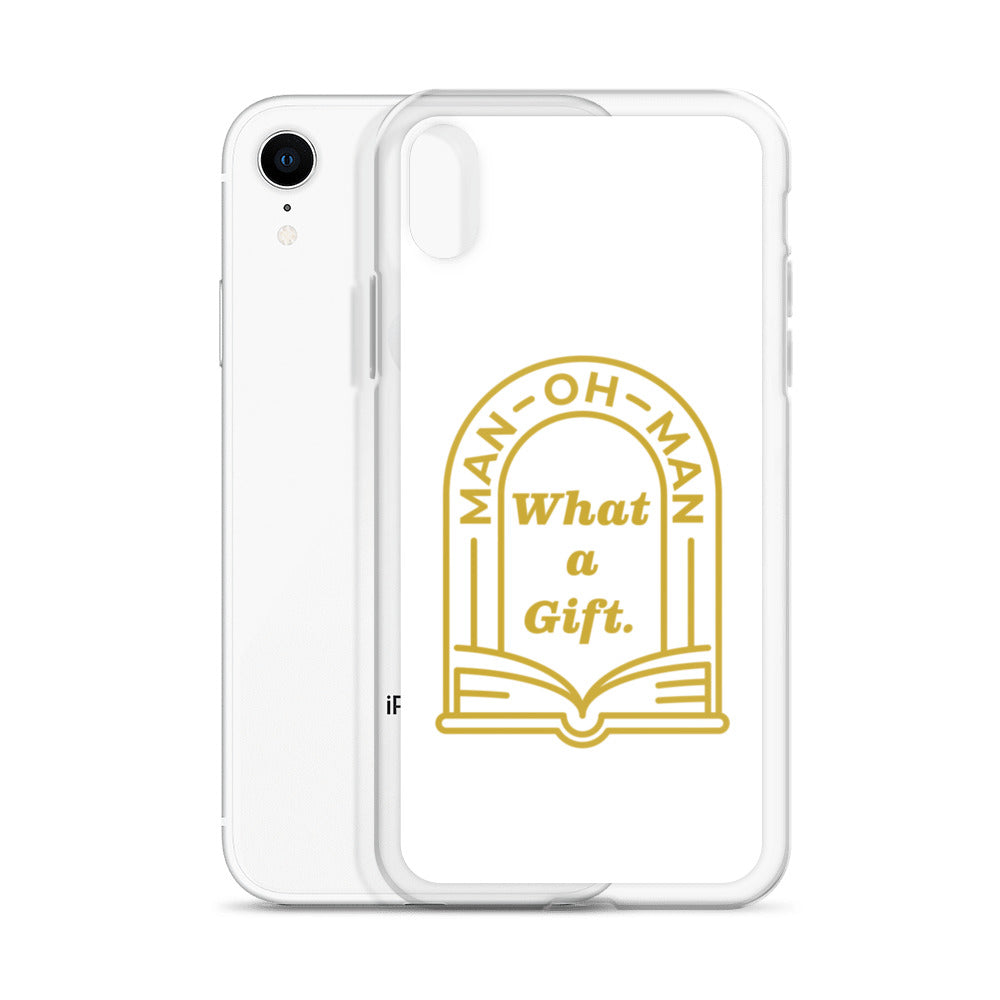 Man-oh-Man Bible in a Year iPhone Case â_x0080__x0093_ White