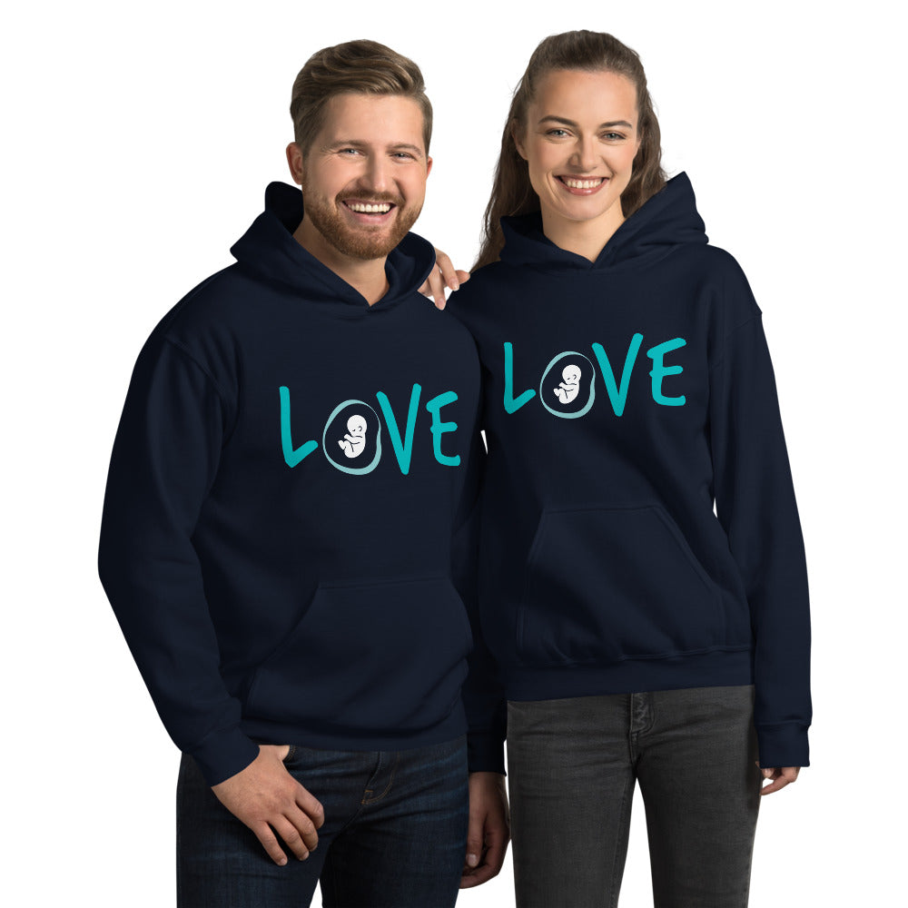 "Love" Pro-Life Unisex Hoodie