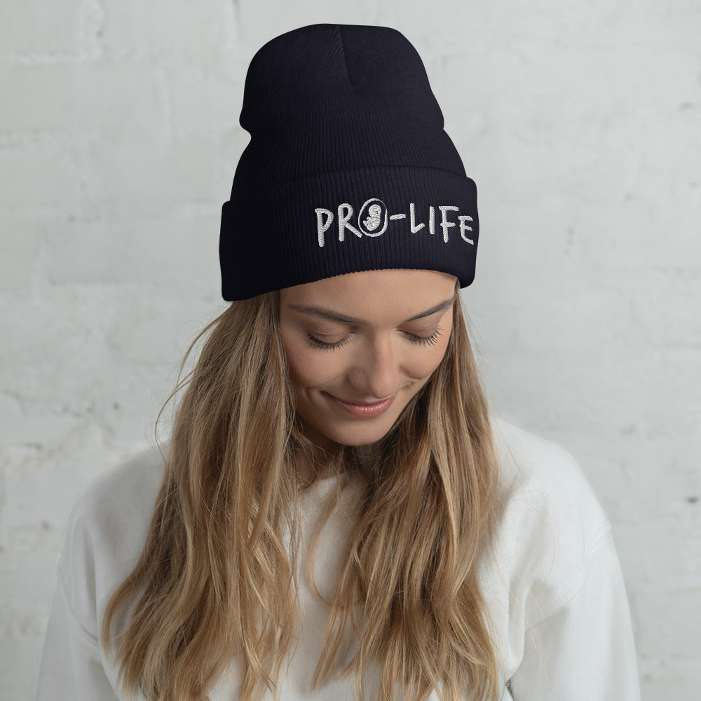 Gorro con puño provida