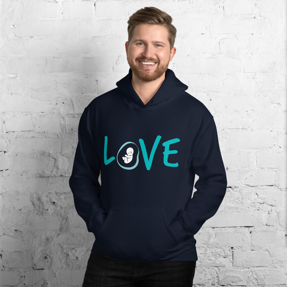 "Love" Pro-Life Unisex Hoodie