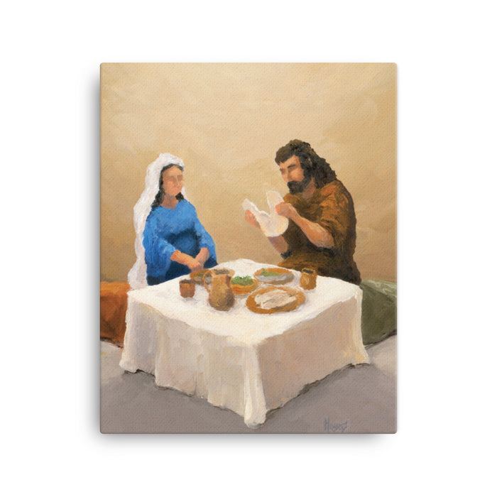 Rejoice! Fine Art Canvas Prints: Breaking Bread