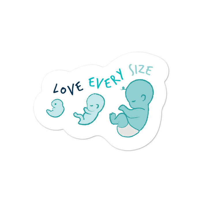 "Love Every Size" Pro-Life Stickers