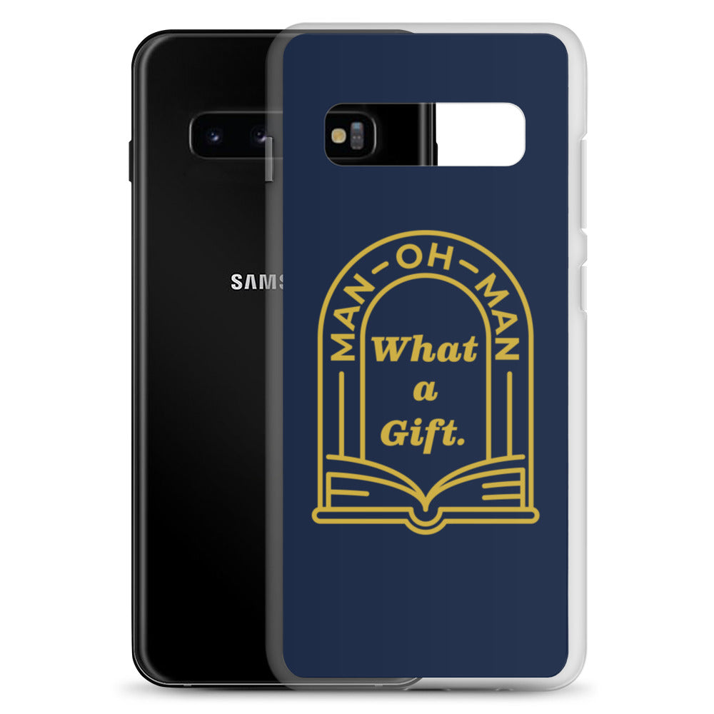 Funda para teléfono Samsung Man-oh-Man Biblia en un año - Azul marino