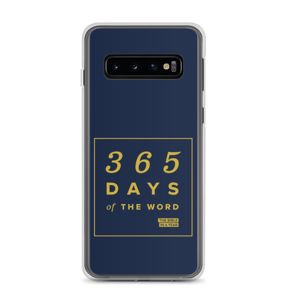 365 Days of the Word Bible in a Year Samsung Phone Case - Navy