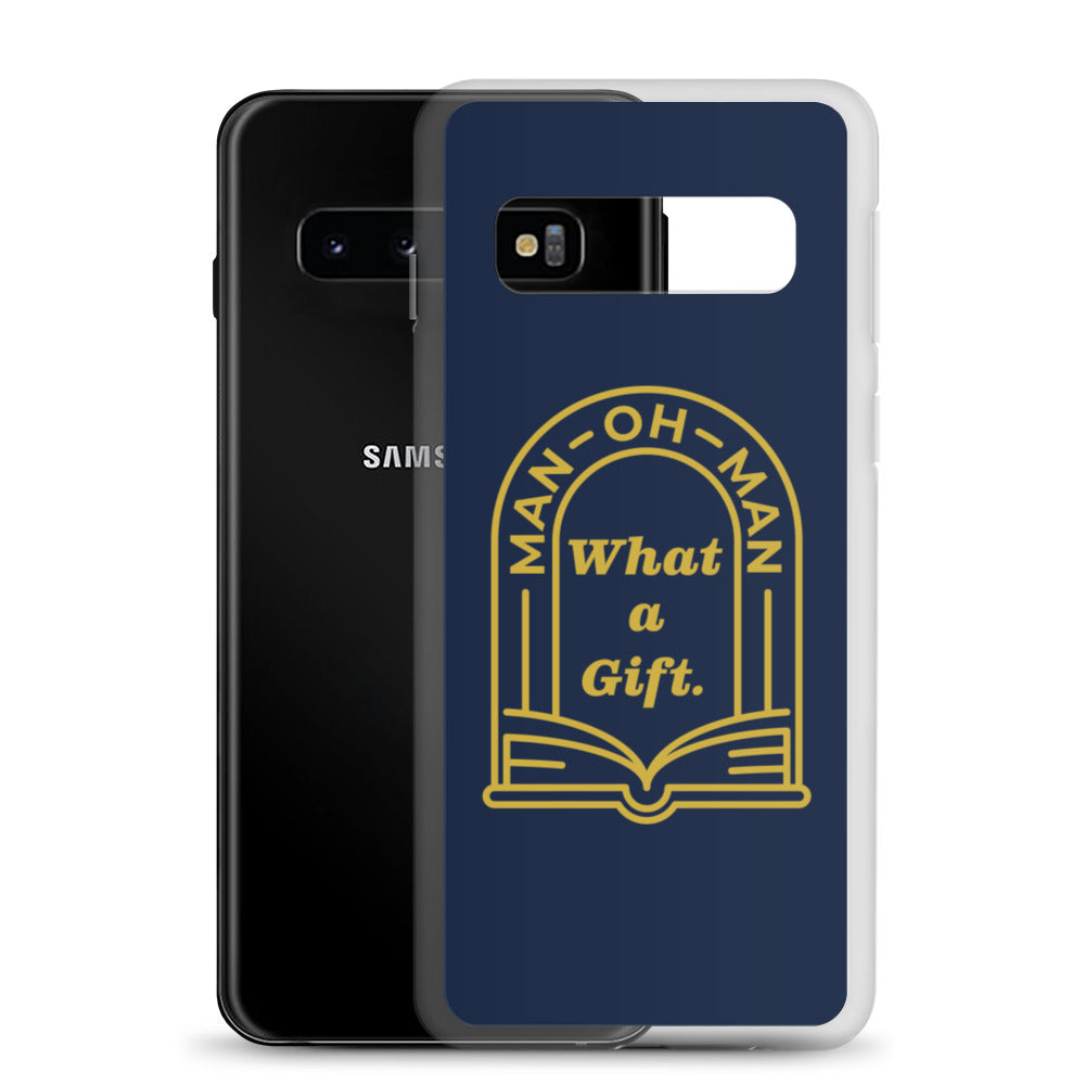 Funda para teléfono Samsung Man-oh-Man Biblia en un año - Azul marino