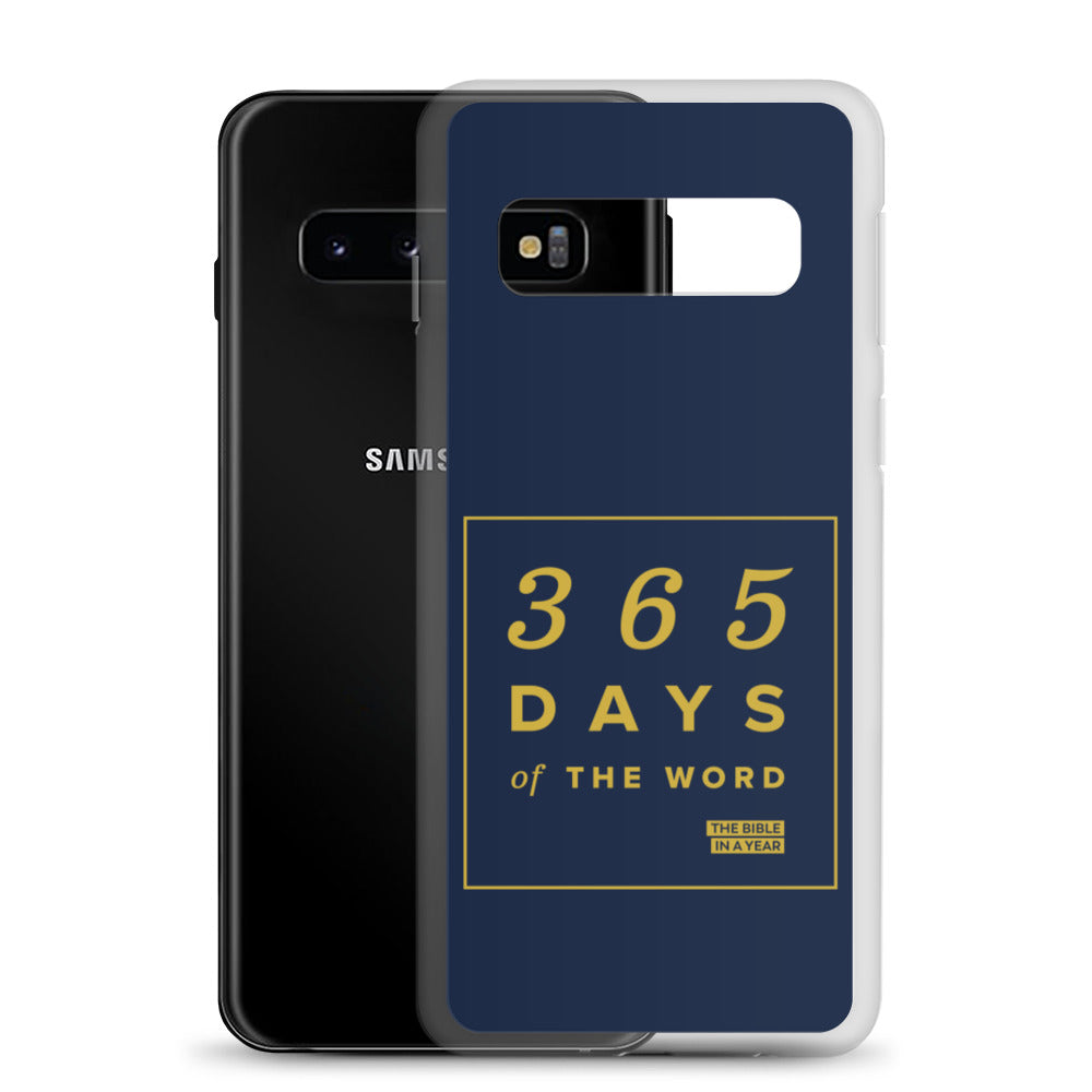 365 Days of the Word Bible in a Year Samsung Phone Case - Navy