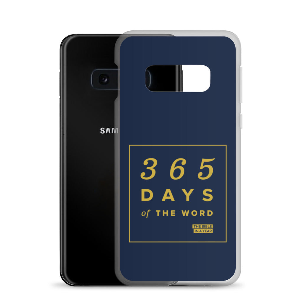 365 Days of the Word Bible in a Year Samsung Phone Case - Navy