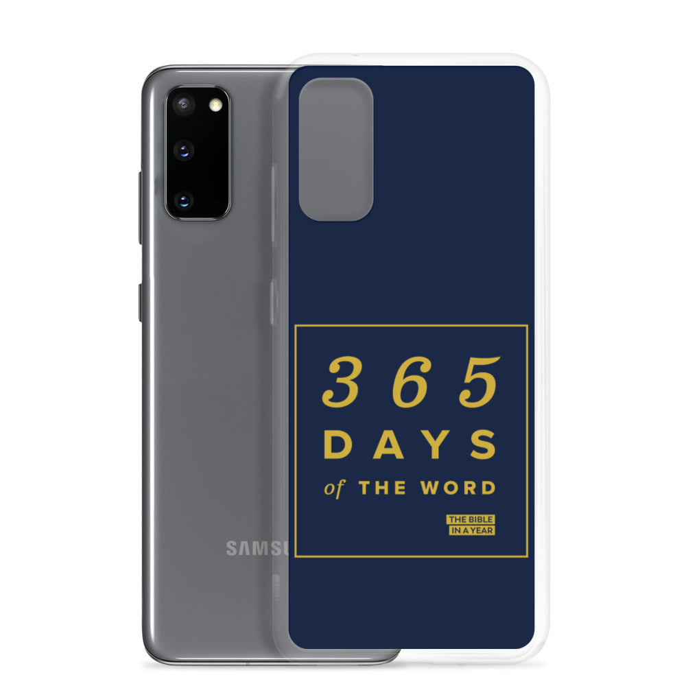 365 Days of the Word Bible in a Year Samsung Phone Case - Navy