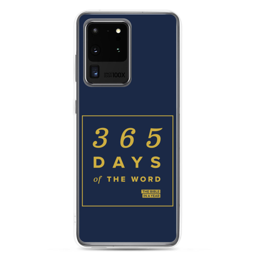 365 Days of the Word Bible in a Year Samsung Phone Case - Navy