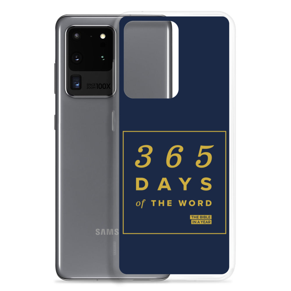 365 Days of the Word Bible in a Year Samsung Phone Case - Navy