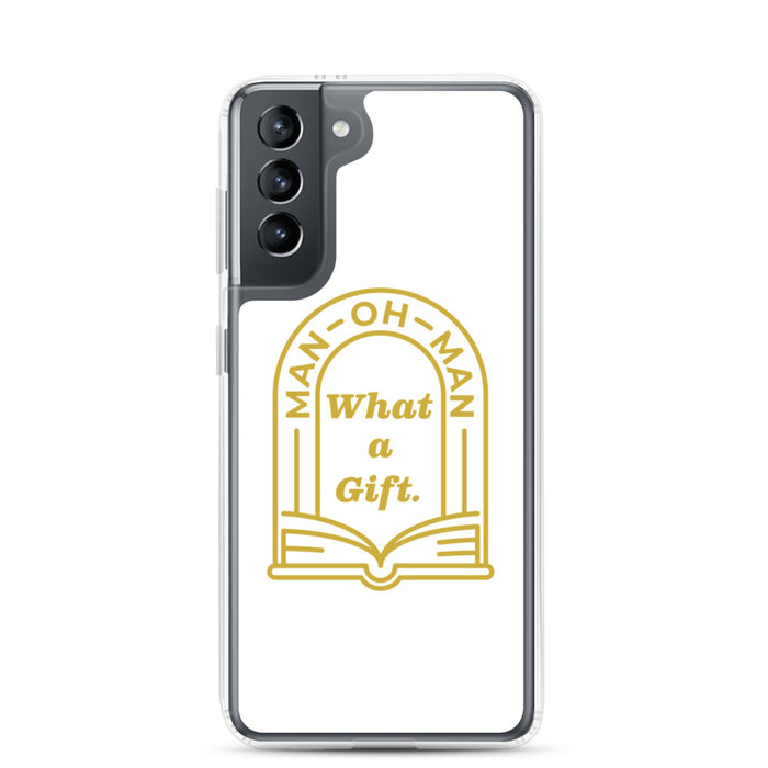 Man-oh-Man Bible in a Year Samsung Phone Case – White
