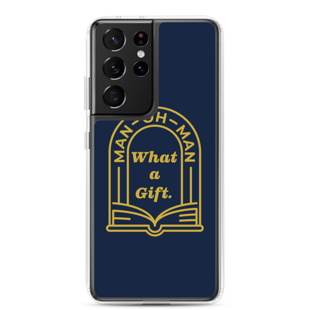 Funda para teléfono Samsung Man-oh-Man Biblia en un año - Azul marino