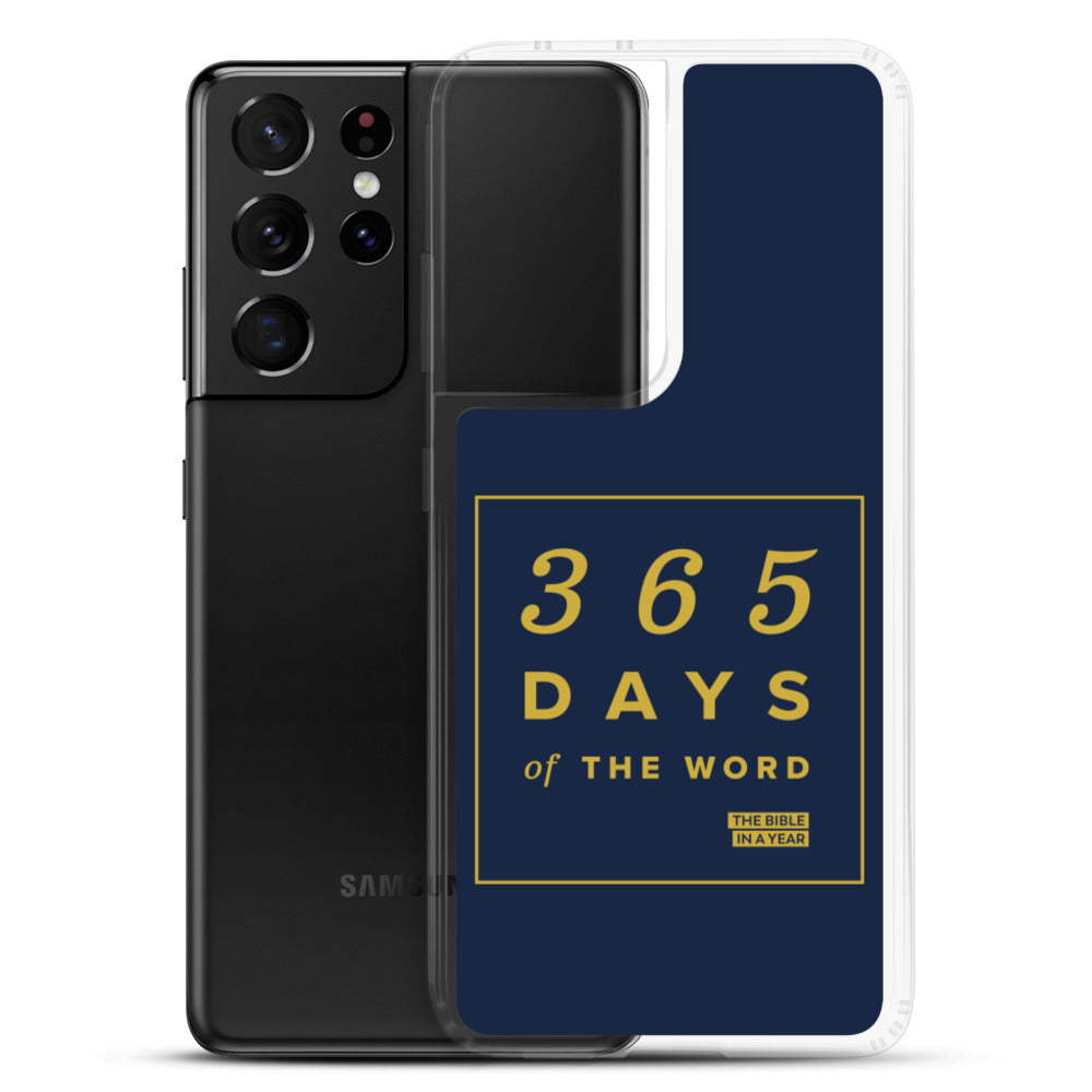 365 Days of the Word Bible in a Year Samsung Phone Case - Navy